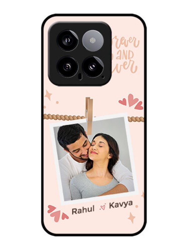 Custom Xiaomi 14 5G Custom Glass Phone Case - Forever And Ever Love Design