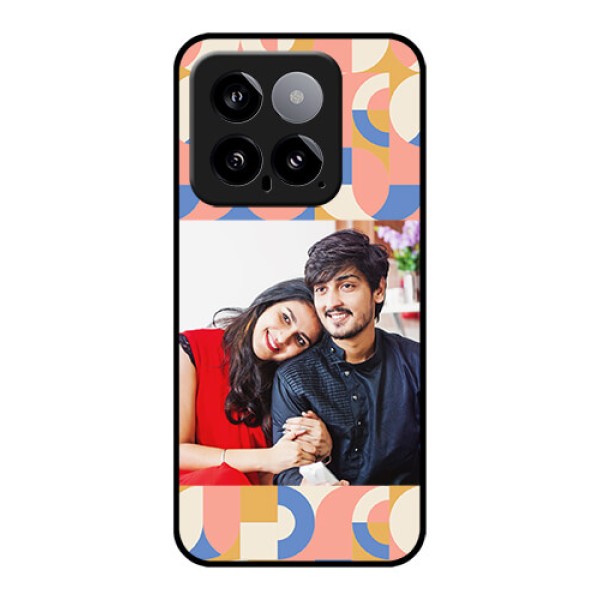 Xiaomi 14 5G Custom Glass Phone Case - Semi - Circle Maze Pattern Design Xiaomi 14 5G Custom Glass Phone Case - Semi - Circle Maze Pattern Design