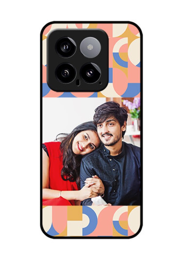 Xiaomi 14 5G Custom Glass Phone Case - Semi - Circle Maze Pattern Design