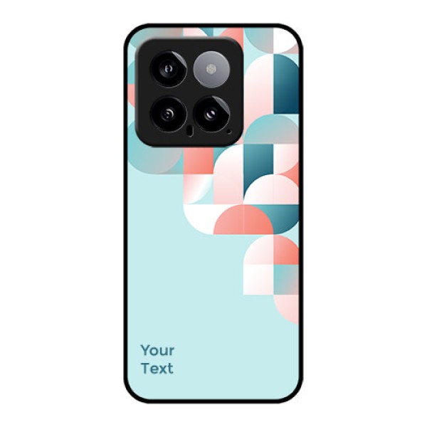 Xiaomi 14 5G Custom Glass Phone Case - Stylish Semi - Circle Pattern Design