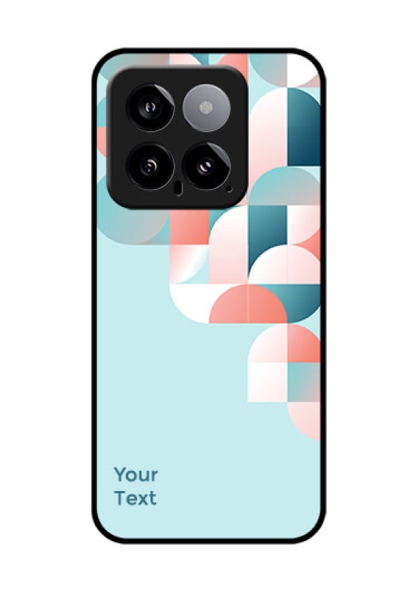 Xiaomi 14 5G Custom Glass Phone Case - Stylish Semi - Circle Pattern Design