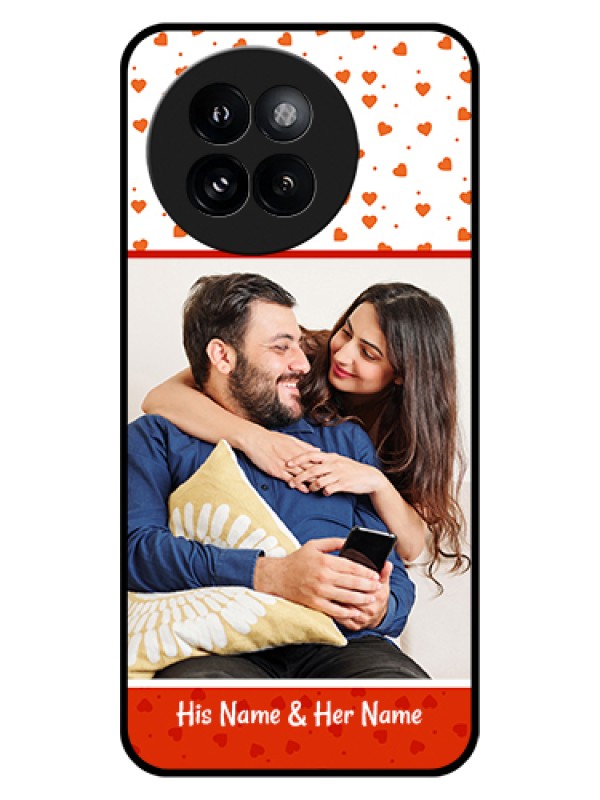 Custom Xiaomi 14 Civi Custom Glass Phone Case - Orange Love Symbol Design