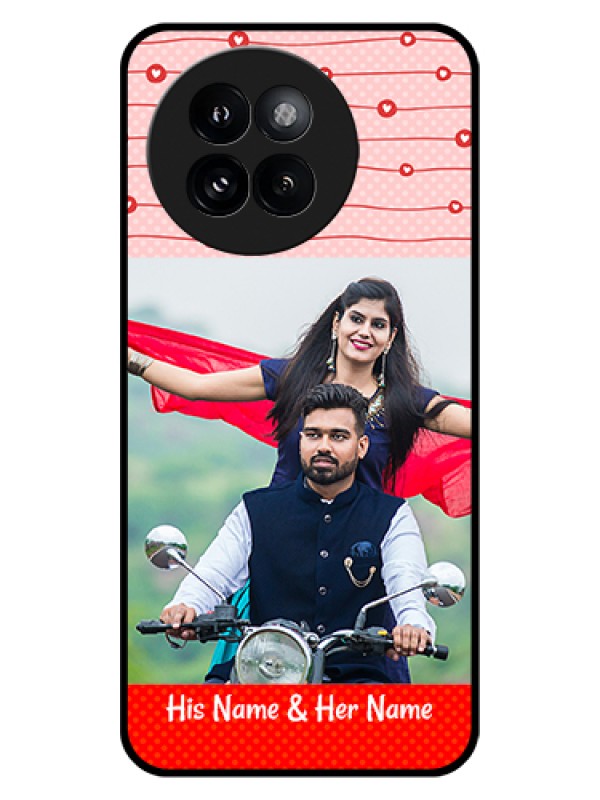 Custom Xiaomi 14 Civi Custom Glass Phone Case - Red Pattern Case Design