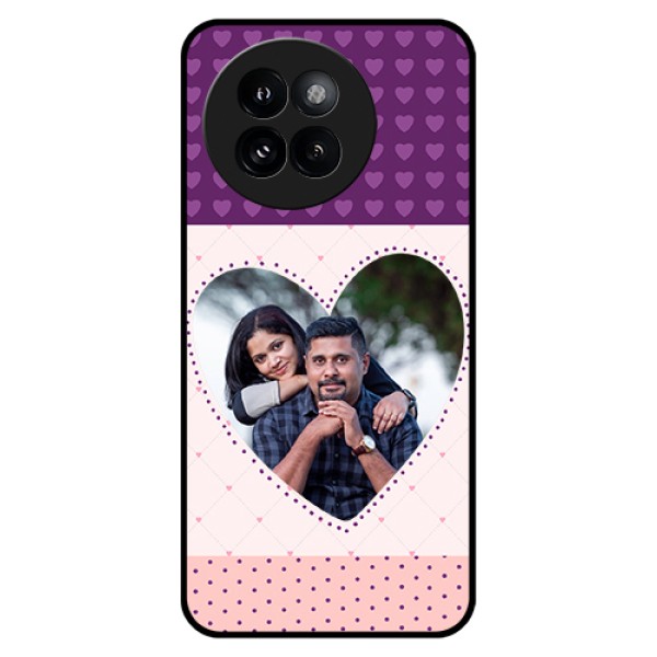 Xiaomi 14 Civi Custom Glass Phone Case - Violet Love Dots Design