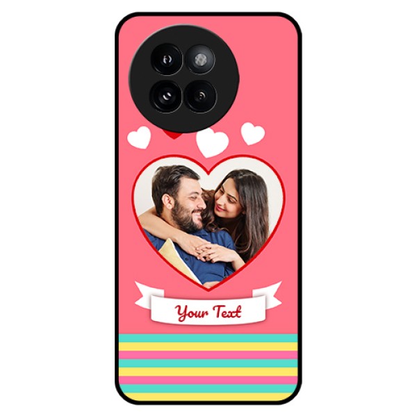 Xiaomi 14 Civi Custom Glass Phone Case - Love Shapes Doodle Design