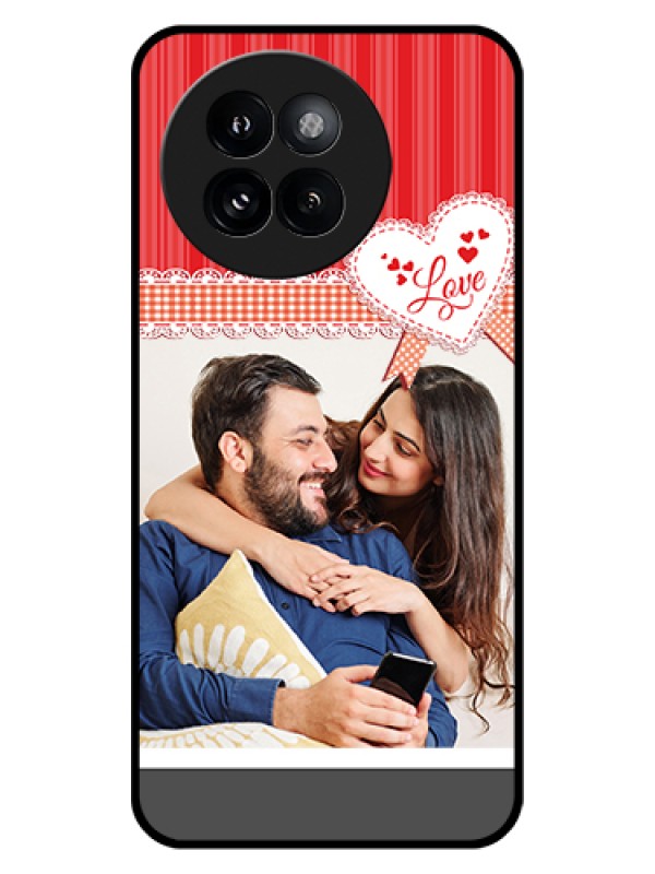 Custom Xiaomi 14 Civi Custom Glass Phone Case - Red Love Pattern Design