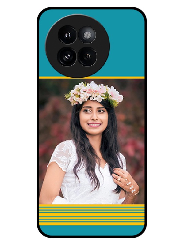 Custom Xiaomi 14 Civi Custom Glass Phone Case - Yellow & Blue Design