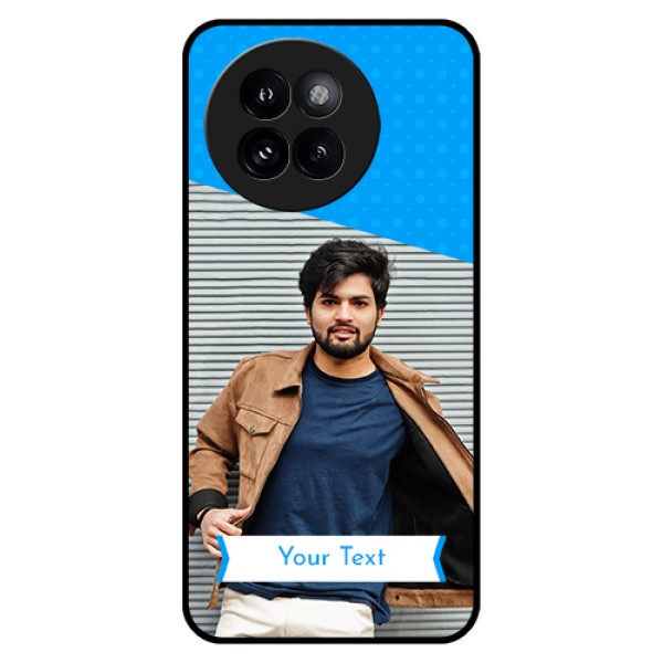 Xiaomi 14 Civi Custom Glass Phone Case - Simple Blue Color Design Xiaomi 14 Civi Custom Glass Phone Case - Simple Blue Color Design