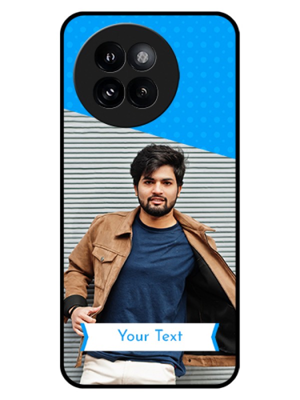 Custom Xiaomi 14 Civi Custom Glass Phone Case - Simple Blue Color Design