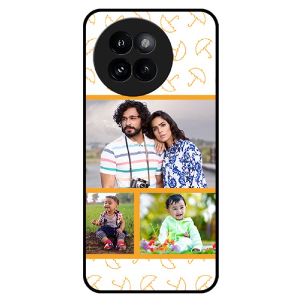 Xiaomi 14 Civi Custom Glass Phone Case - Yellow Pattern Design Xiaomi 14 Civi Custom Glass Phone Case - Yellow Pattern Design