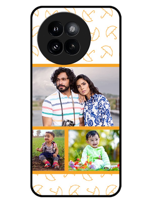 Custom Xiaomi 14 Civi Custom Glass Phone Case - Yellow Pattern Design