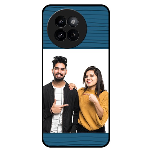 Xiaomi 14 Civi Custom Glass Phone Case - Blue Pattern Cover Design Xiaomi 14 Civi Custom Glass Phone Case - Blue Pattern Cover Design