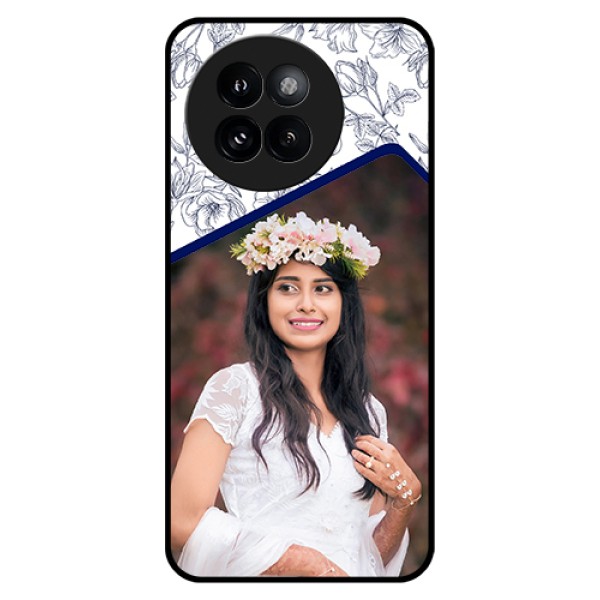 Xiaomi 14 Civi Custom Glass Phone Case - Classy Floral Design