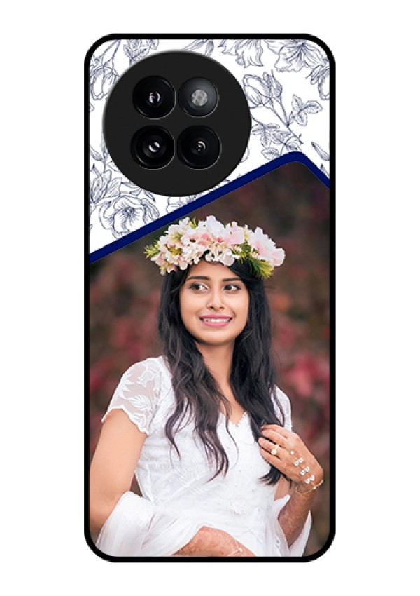 Xiaomi 14 Civi Custom Glass Phone Case - Classy Floral Design