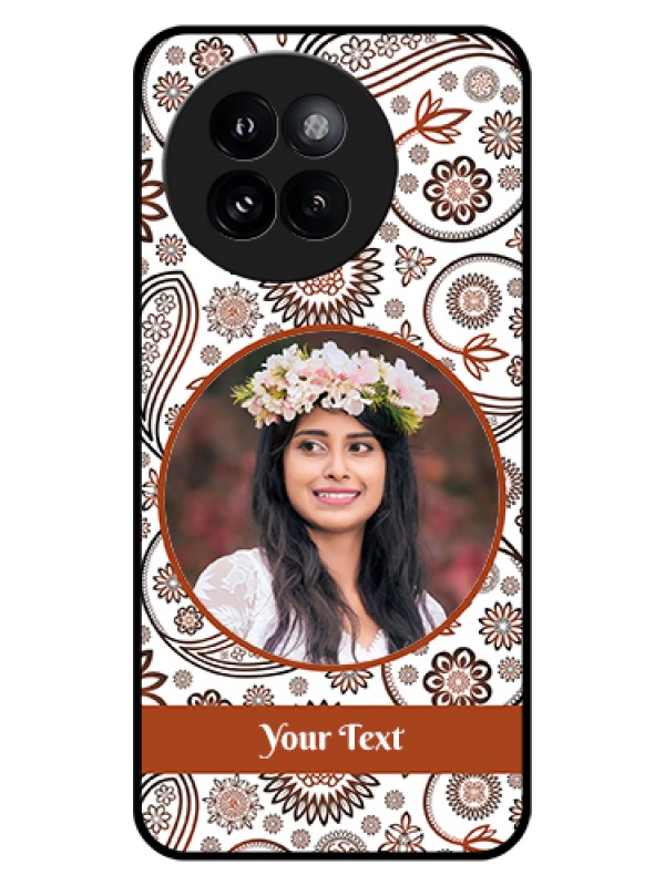 Custom Xiaomi 14 Civi Custom Glass Phone Case - Abstract Flower Design