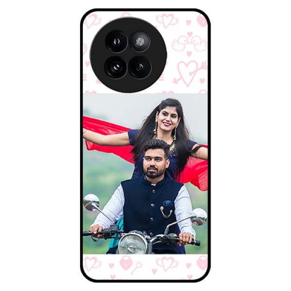 Xiaomi 14 Civi Custom Glass Phone Case - Pink Flying Heart Design