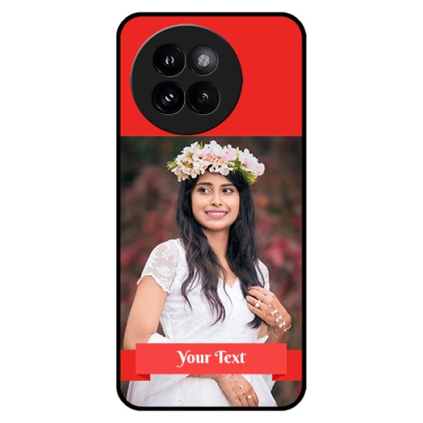 Xiaomi 14 Civi Custom Glass Phone Case - Simple Red Color Design Xiaomi 14 Civi Custom Glass Phone Case - Simple Red Color Design