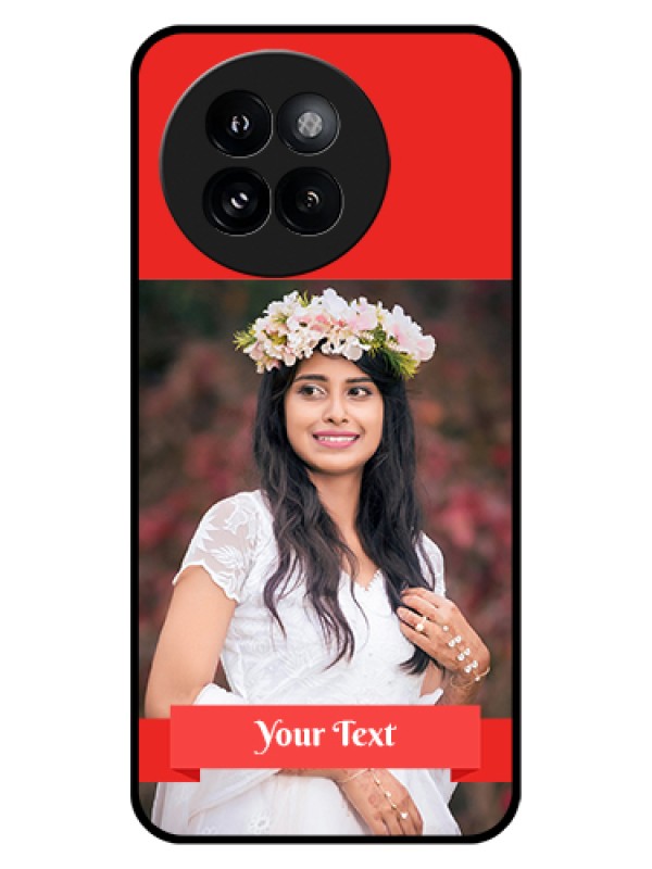 Custom Xiaomi 14 Civi Custom Glass Phone Case - Simple Red Color Design