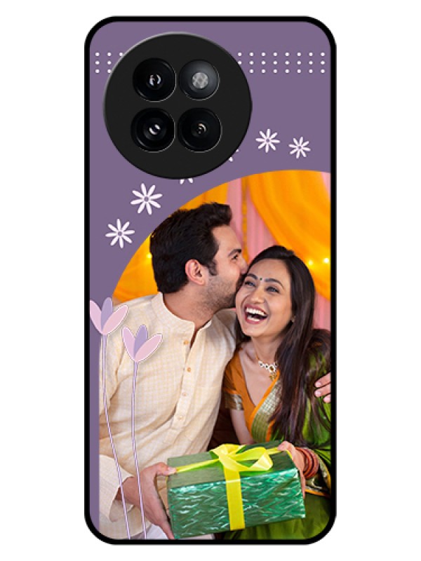 Custom Xiaomi 14 Civi Custom Glass Phone Case - Lavender Flowers Design