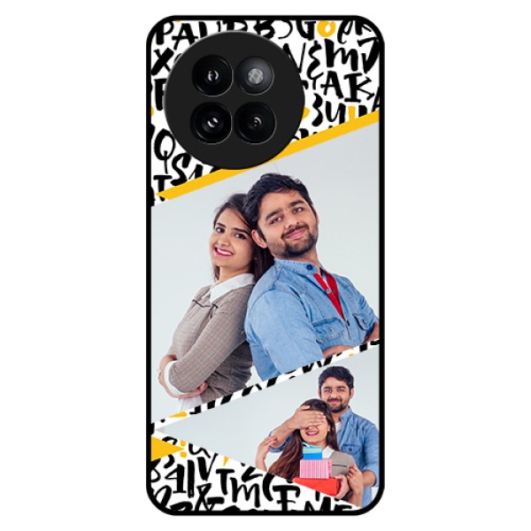 Xiaomi 14 Civi Custom Glass Phone Case - Letters Pattern Design