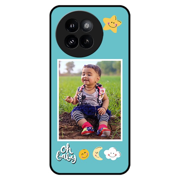 Xiaomi 14 Civi Custom Glass Phone Case - Smiley Kids Stars Design Xiaomi 14 Civi Custom Glass Phone Case - Smiley Kids Stars Design