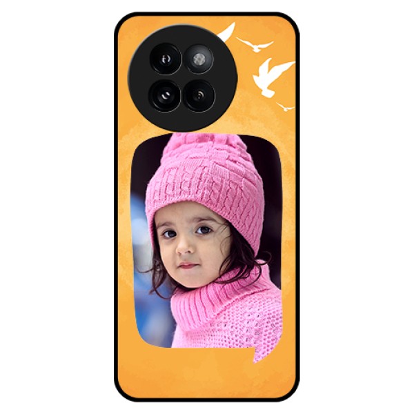 Xiaomi 14 Civi Custom Glass Phone Case - Water Color Design With Bird Icons