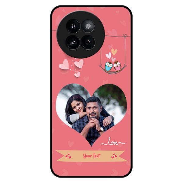 Xiaomi 14 Civi Custom Glass Phone Case - Peach Color Love Design Xiaomi 14 Civi Custom Glass Phone Case - Peach Color Love Design
