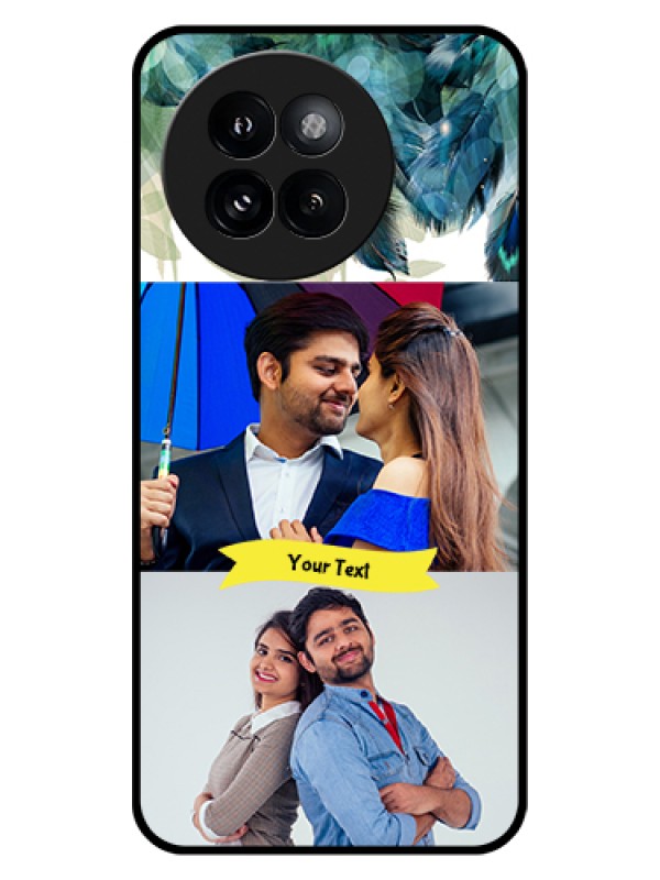 Custom Xiaomi 14 Civi Custom Glass Phone Case - Image With Boho Peacock Feather Design