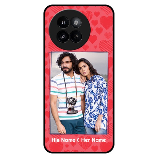 Xiaomi 14 Civi Custom Glass Phone Case - With Red Heart Symbols Design Xiaomi 14 Civi Custom Glass Phone Case - With Red Heart Symbols Design