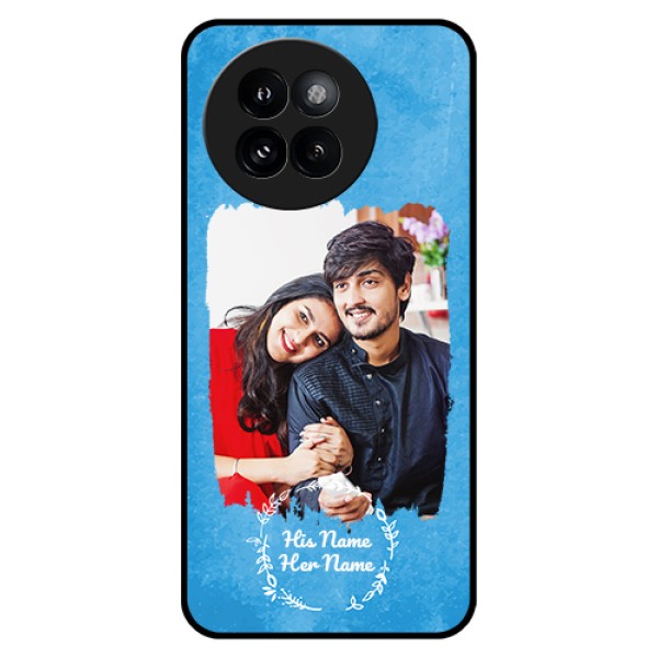 Xiaomi 14 Civi Custom Glass Phone Case - Blue Color Vintage Design Xiaomi 14 Civi Custom Glass Phone Case - Blue Color Vintage Design