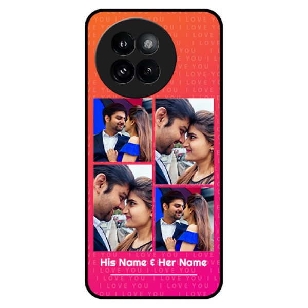 Xiaomi 14 Civi Custom Glass Phone Case - I Love You Pink Design Xiaomi 14 Civi Custom Glass Phone Case - I Love You Pink Design