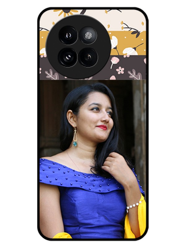 Custom Xiaomi 14 Civi Custom Glass Phone Case - Stylish Floral Design