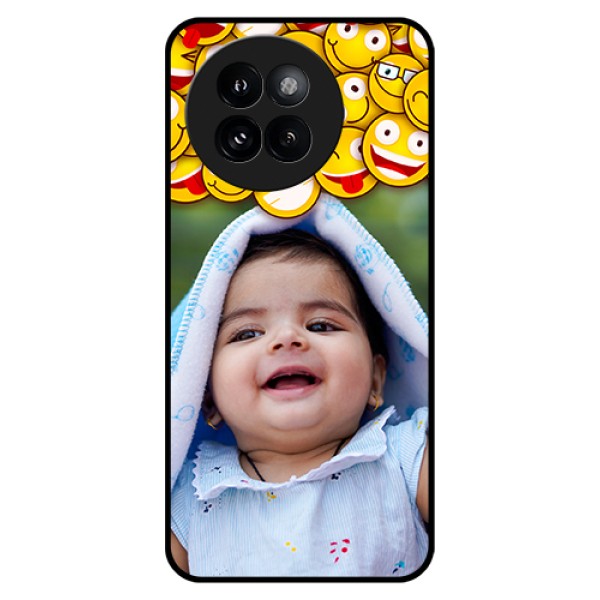 Xiaomi 14 Civi Custom Glass Phone Case - With Smiley Emoji Design