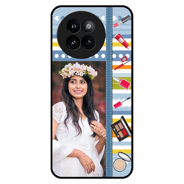 Xiaomi 14 Civi Custom Glass Phone Case - Makeup Icons Design