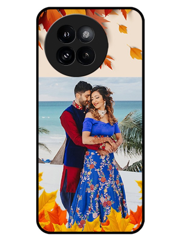 Custom Xiaomi 14 Civi Custom Glass Phone Case - Autumn Maple Leaves Design