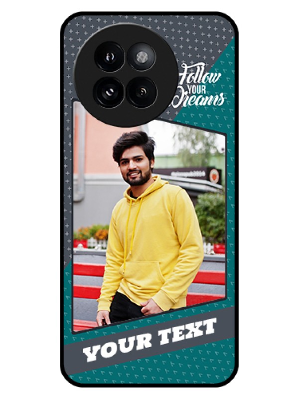 Custom Xiaomi 14 Civi Custom Glass Phone Case - Background Pattern Design With Quote