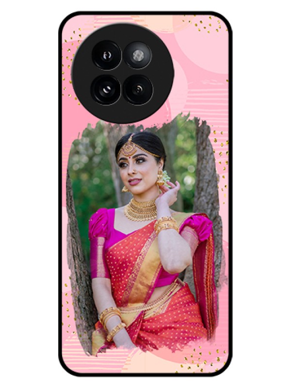 Custom Xiaomi 14 Civi Custom Glass Phone Case - Gold Glitter Splash Design