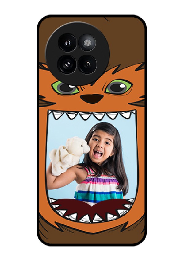 Xiaomi 14 Civi Custom Glass Phone Case - Owl Monster Back Case Design