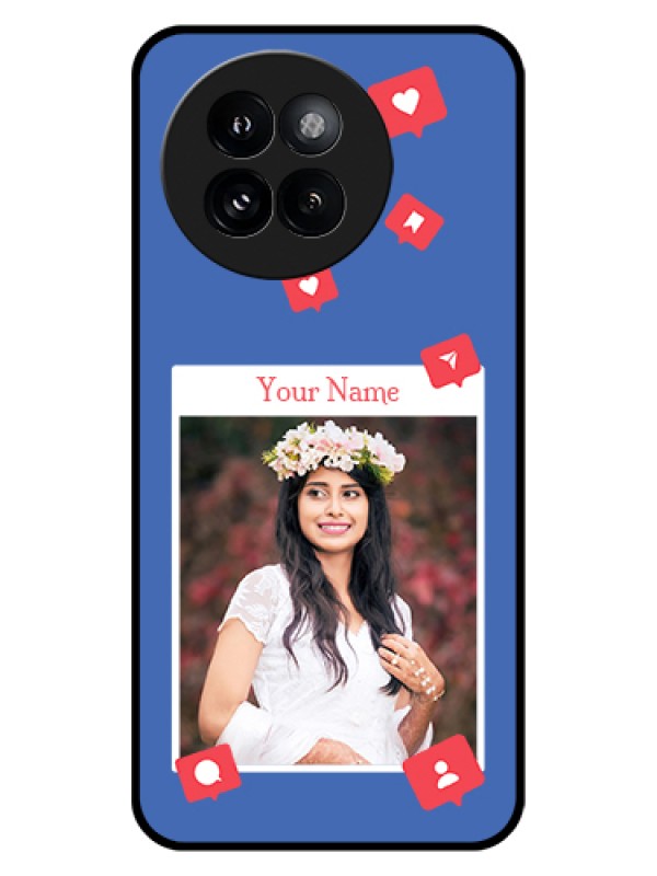 Custom Xiaomi 14 Civi Custom Glass Phone Case - Like Share And Comment Design