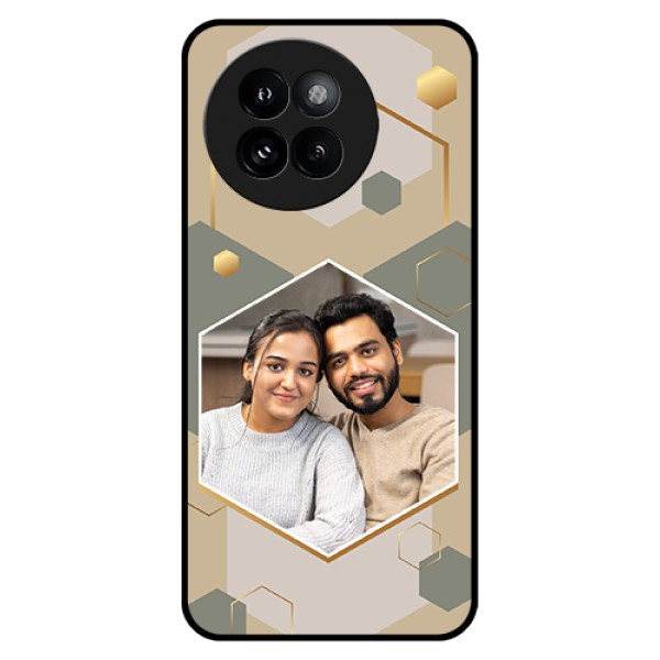 Xiaomi 14 Civi Custom Glass Phone Case - Stylish Hexagon Pattern Design
