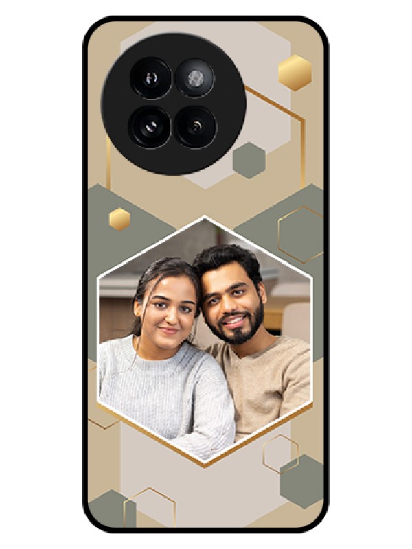 Custom Xiaomi 14 Civi Custom Glass Phone Case - Stylish Hexagon Pattern Design