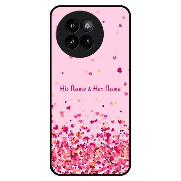 Xiaomi 14 Civi Custom Glass Phone Case - Floating Hearts Design
