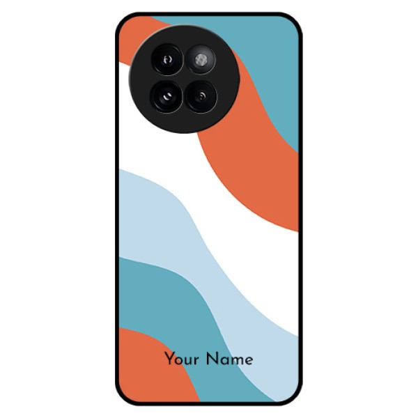 Xiaomi 14 Civi Custom Glass Phone Case - Coloured Waves Design Xiaomi 14 Civi Custom Glass Phone Case - Coloured Waves Design