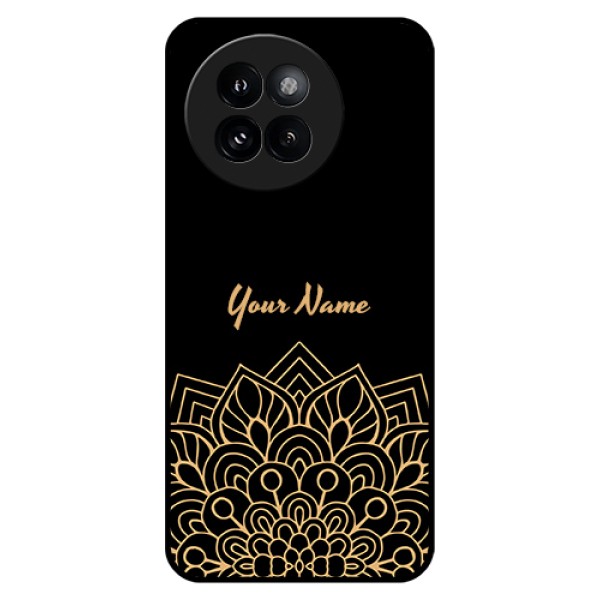 Xiaomi 14 Civi Custom Glass Phone Case - Golden Mandala Design