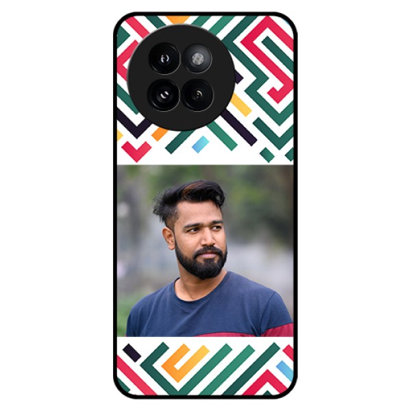 Xiaomi 14 Civi Custom Glass Phone Case - Colorful Maze Pattern Design