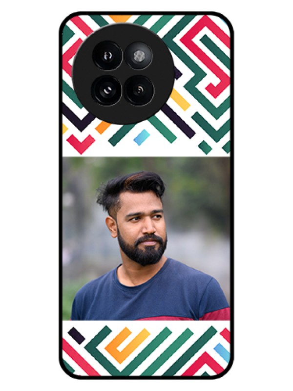 Custom Xiaomi 14 Civi Custom Glass Phone Case - Colorful Maze Pattern Design