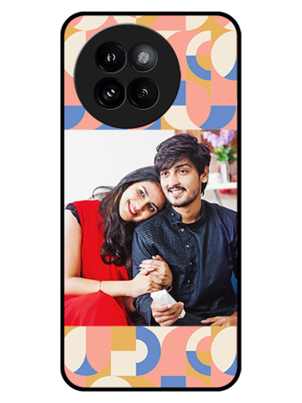 Custom Xiaomi 14 Civi Custom Glass Phone Case - Semi - Circle Maze Pattern Design