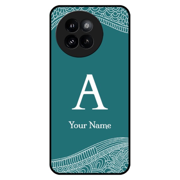 Xiaomi 14 Civi Custom Glass Phone Case - Line Art Pattern With Custom Name Design Xiaomi 14 Civi Custom Glass Phone Case - Line Art Pattern With Custom Name Design