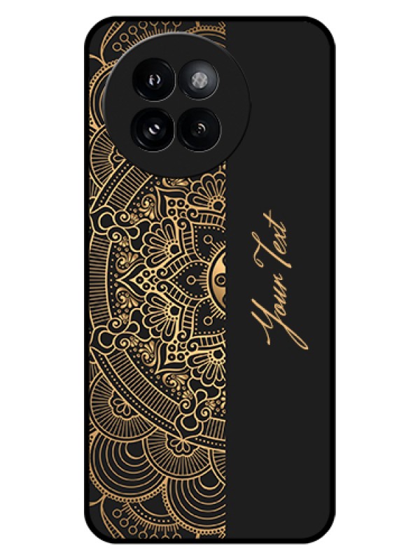 Custom Xiaomi 14 Civi Custom Glass Phone Case - Mandala Art With Custom Text Design