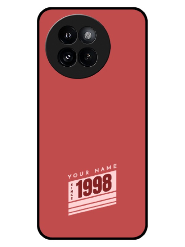 Custom Xiaomi 14 Civi Custom Glass Phone Case - Red Custom Year Of Birth Design